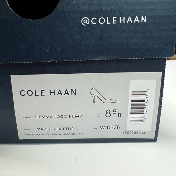 Cole Haan Gemma Logo Pump 8.5 Maple Sgr Leather Slip on Comfort Business Casual - Picture 12 of 12